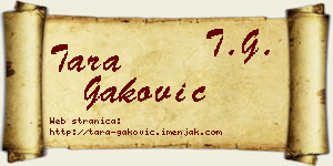 Tara Gaković vizit kartica